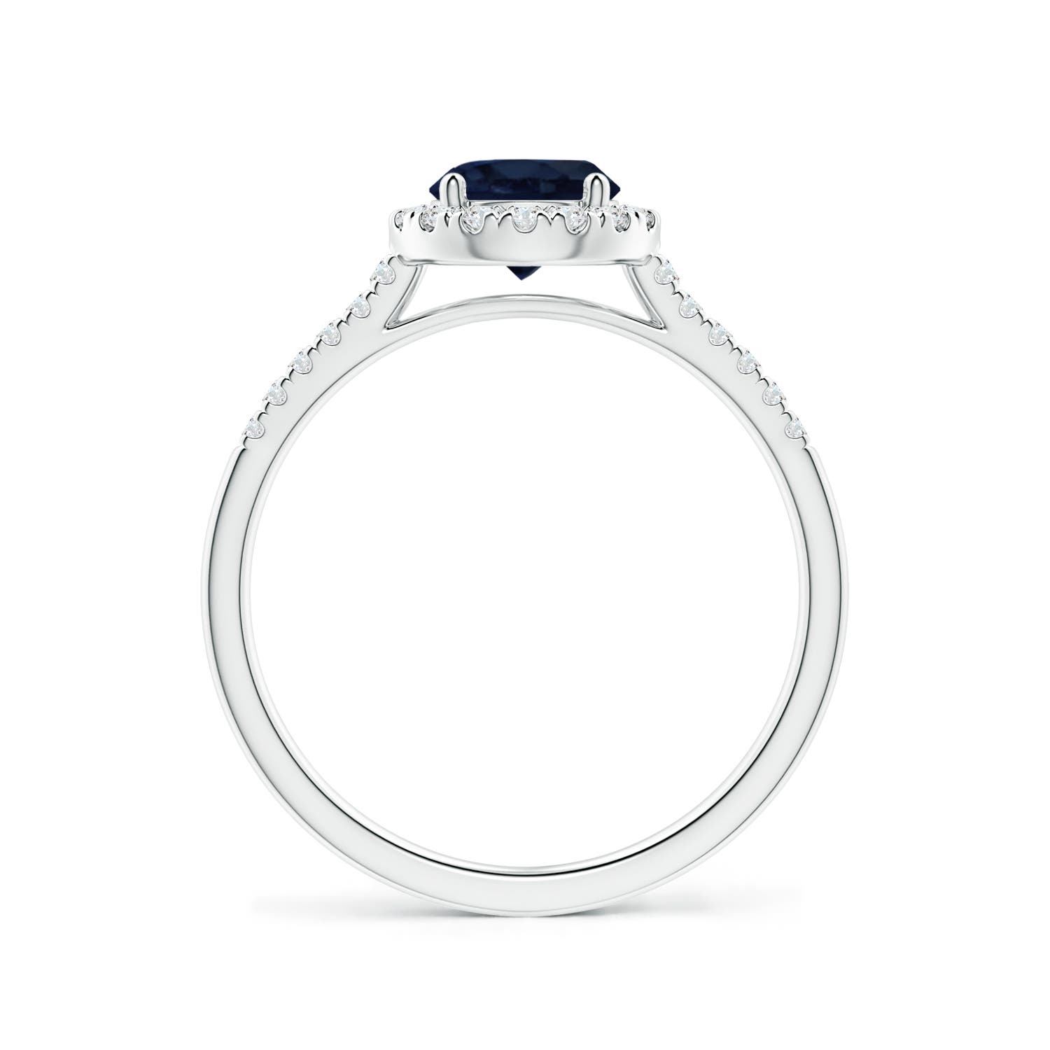 A - Blue Sapphire / 1.2 CT / 14 KT White Gold