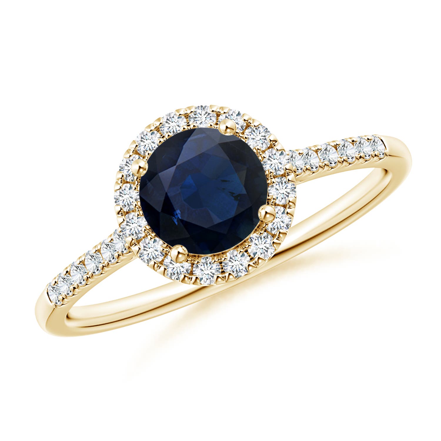 A - Blue Sapphire / 1.2 CT / 14 KT Yellow Gold