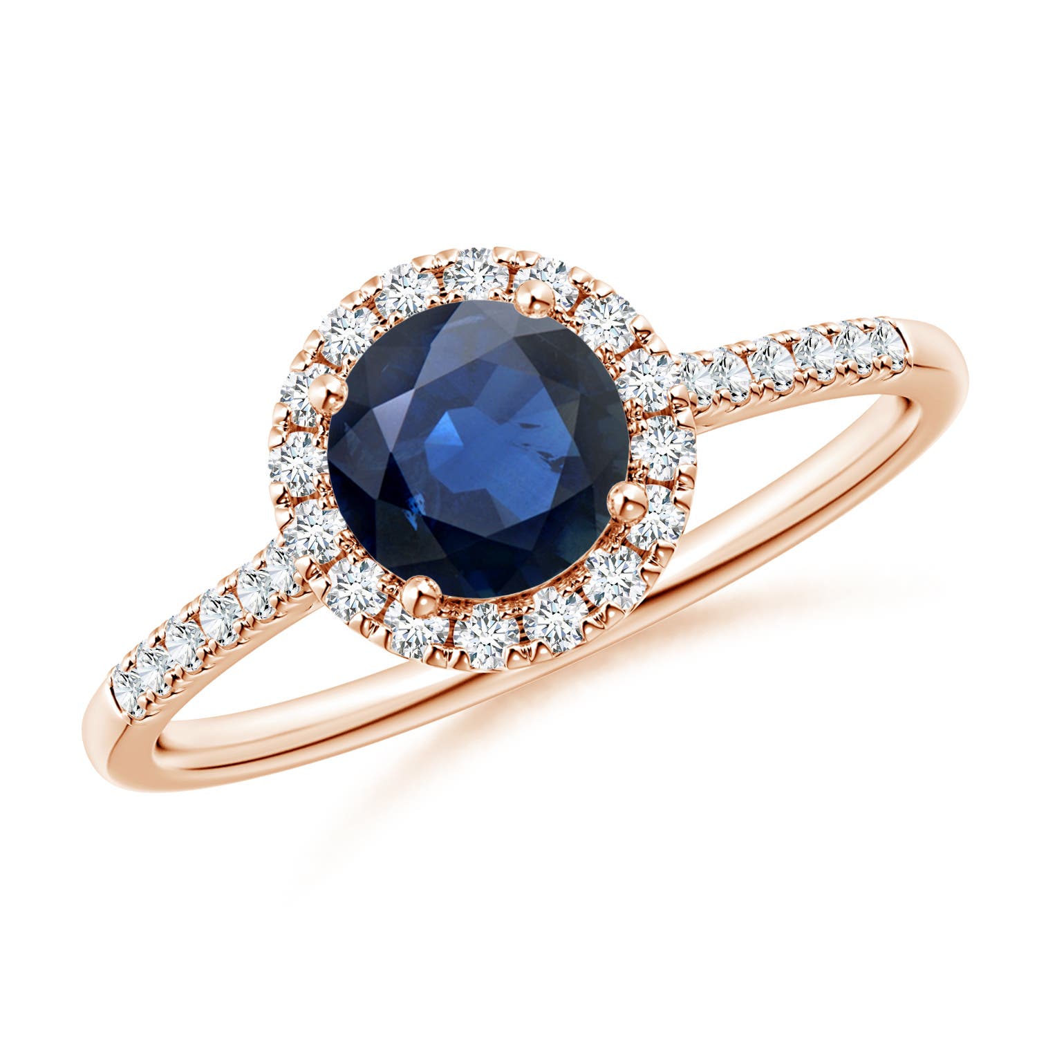 AA - Blue Sapphire / 1.2 CT / 14 KT Rose Gold