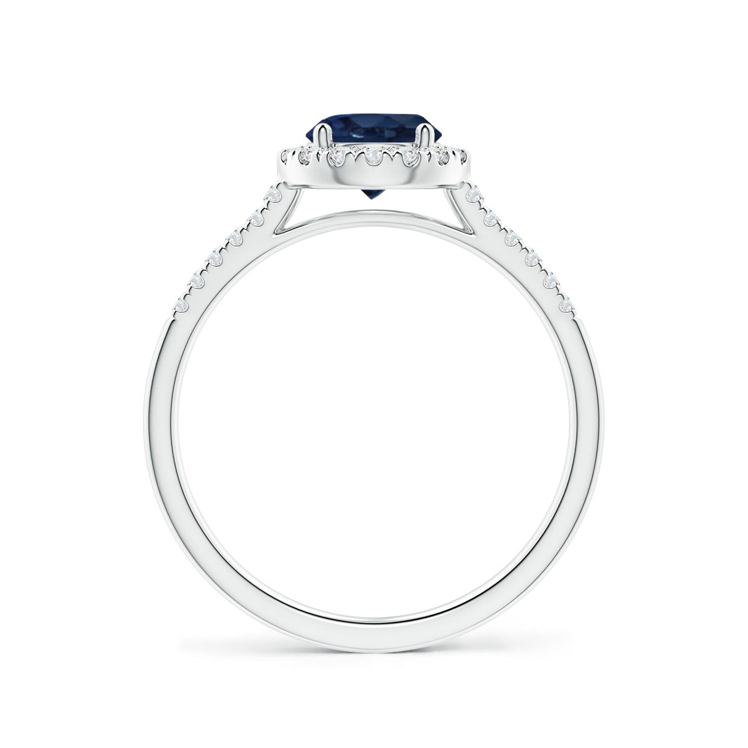 AA - Blue Sapphire / 1.2 CT / 14 KT White Gold