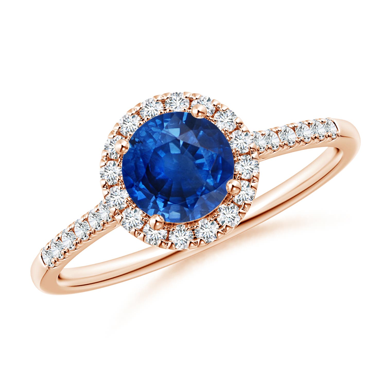 AAA - Blue Sapphire / 1.2 CT / 14 KT Rose Gold