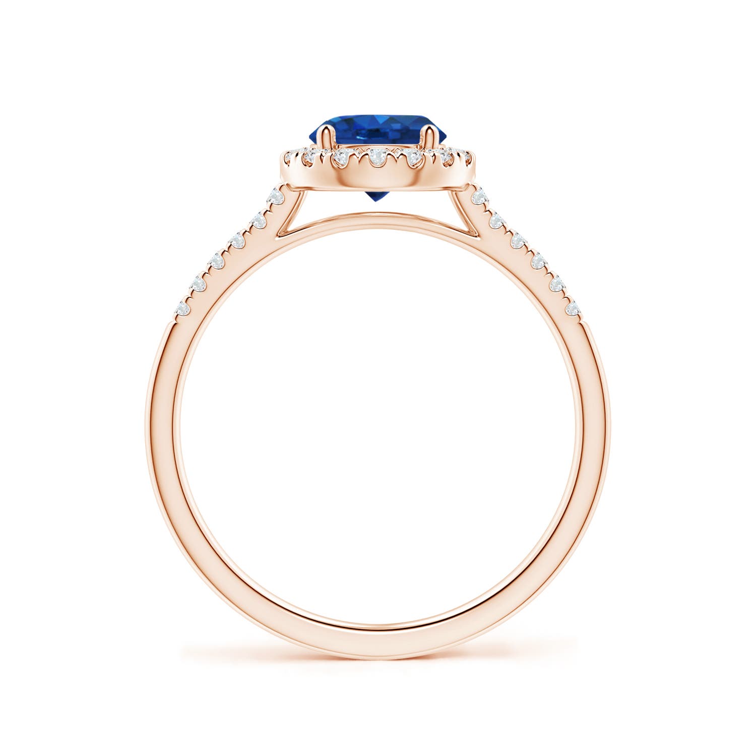 AAA - Blue Sapphire / 1.2 CT / 14 KT Rose Gold