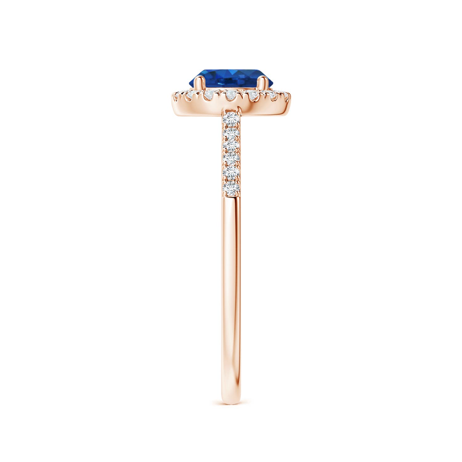 AAA - Blue Sapphire / 1.2 CT / 14 KT Rose Gold