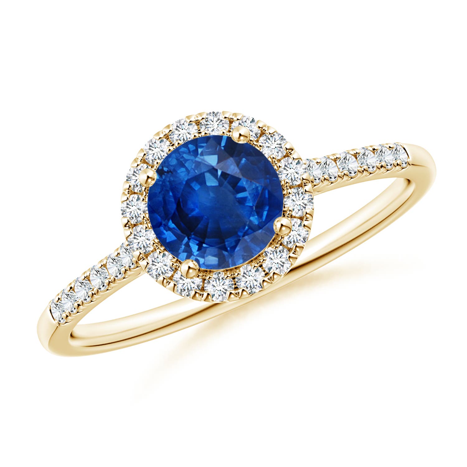 AAA - Blue Sapphire / 1.2 CT / 14 KT Yellow Gold