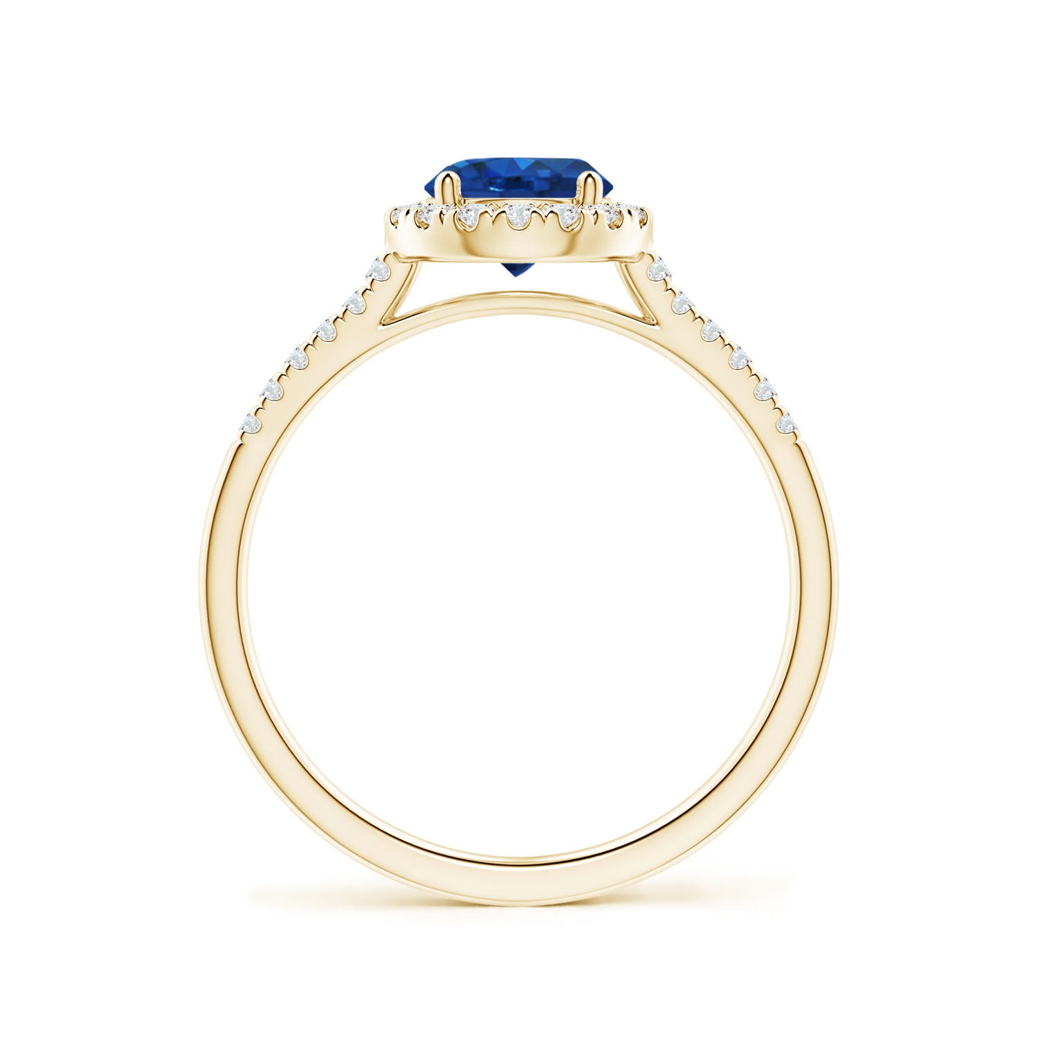 AAA - Blue Sapphire / 1.2 CT / 14 KT Yellow Gold