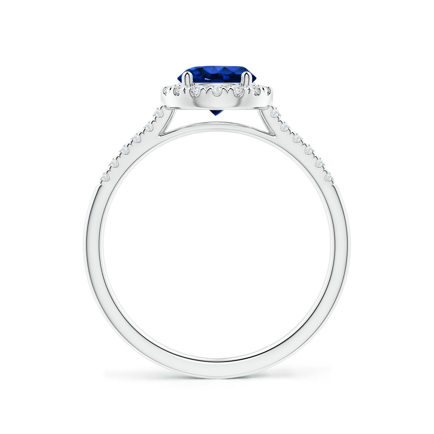 AAAA - Blue Sapphire / 1.2 CT / 14 KT White Gold