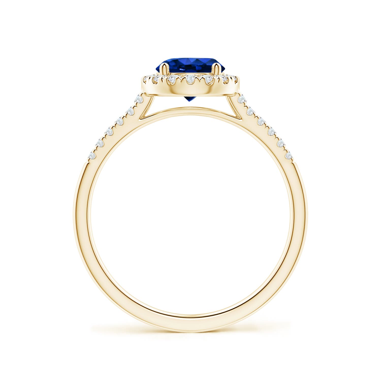 AAAA - Blue Sapphire / 1.2 CT / 14 KT Yellow Gold