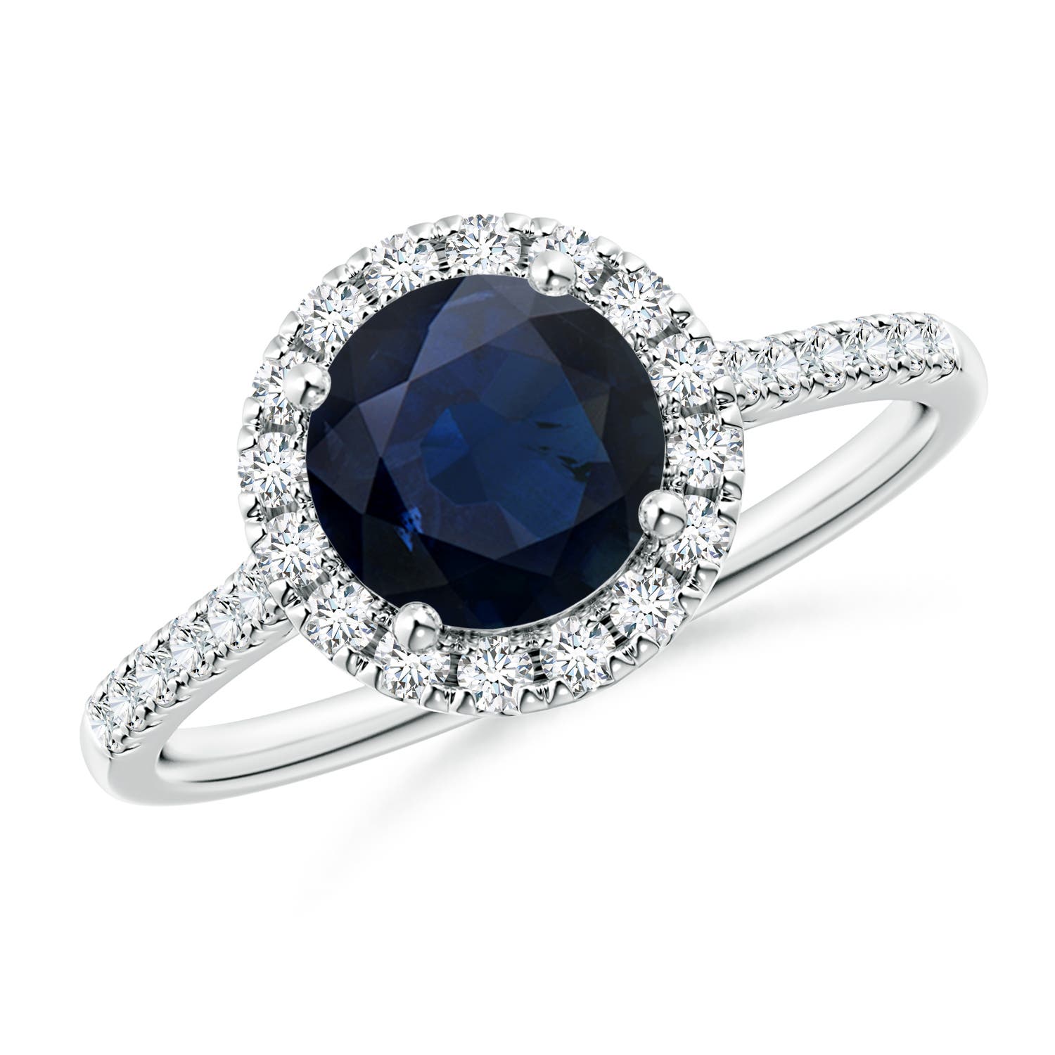 A - Blue Sapphire / 1.89 CT / 14 KT White Gold