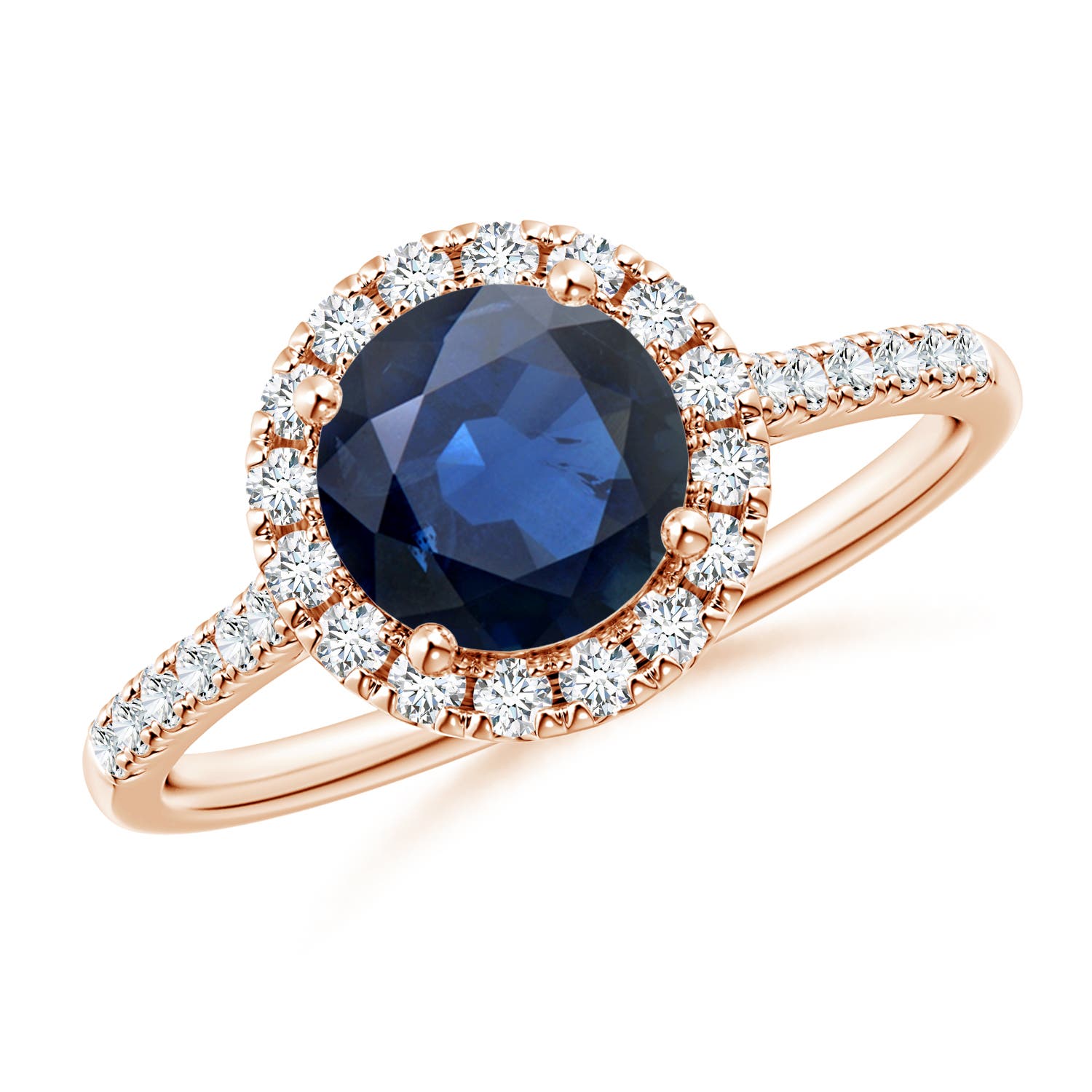 AA - Blue Sapphire / 1.89 CT / 14 KT Rose Gold