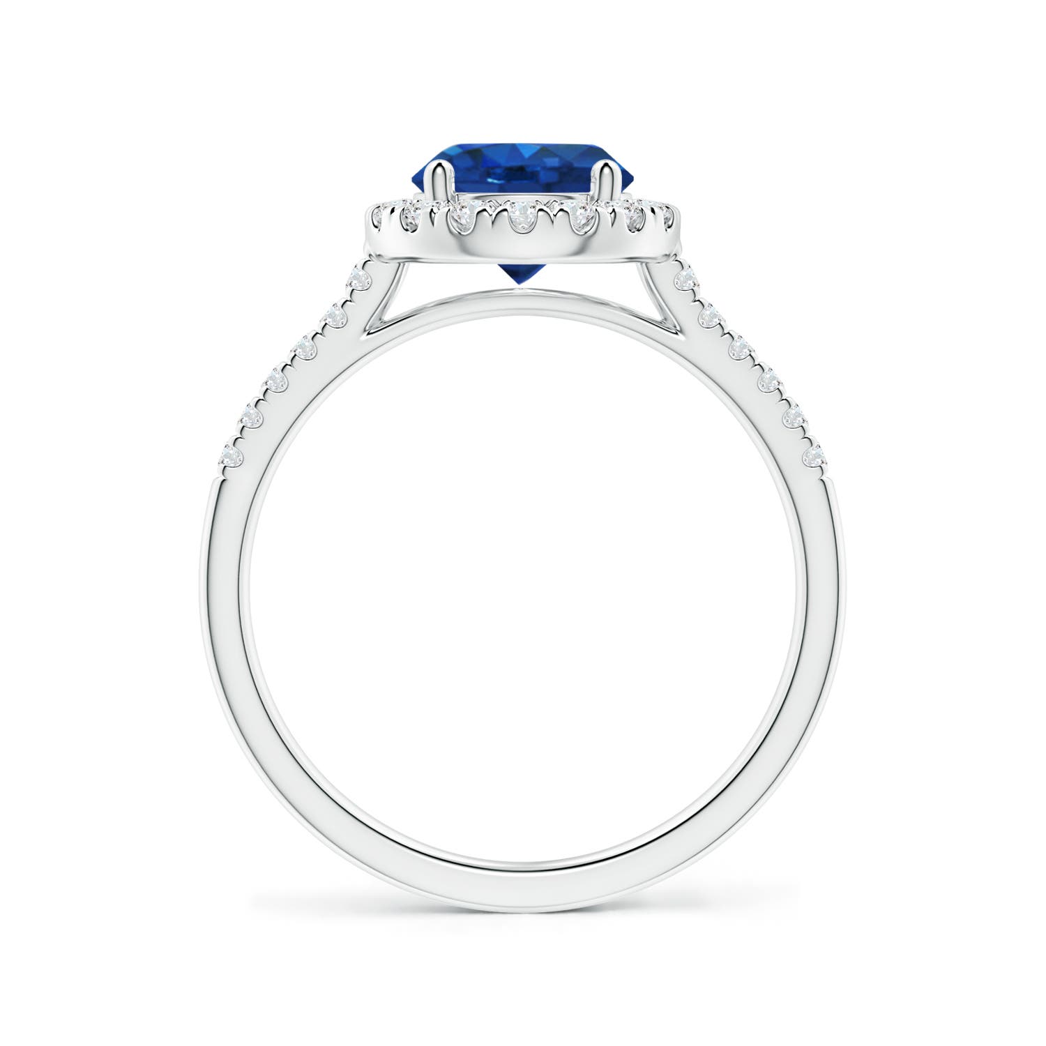 AAA - Blue Sapphire / 1.89 CT / 14 KT White Gold