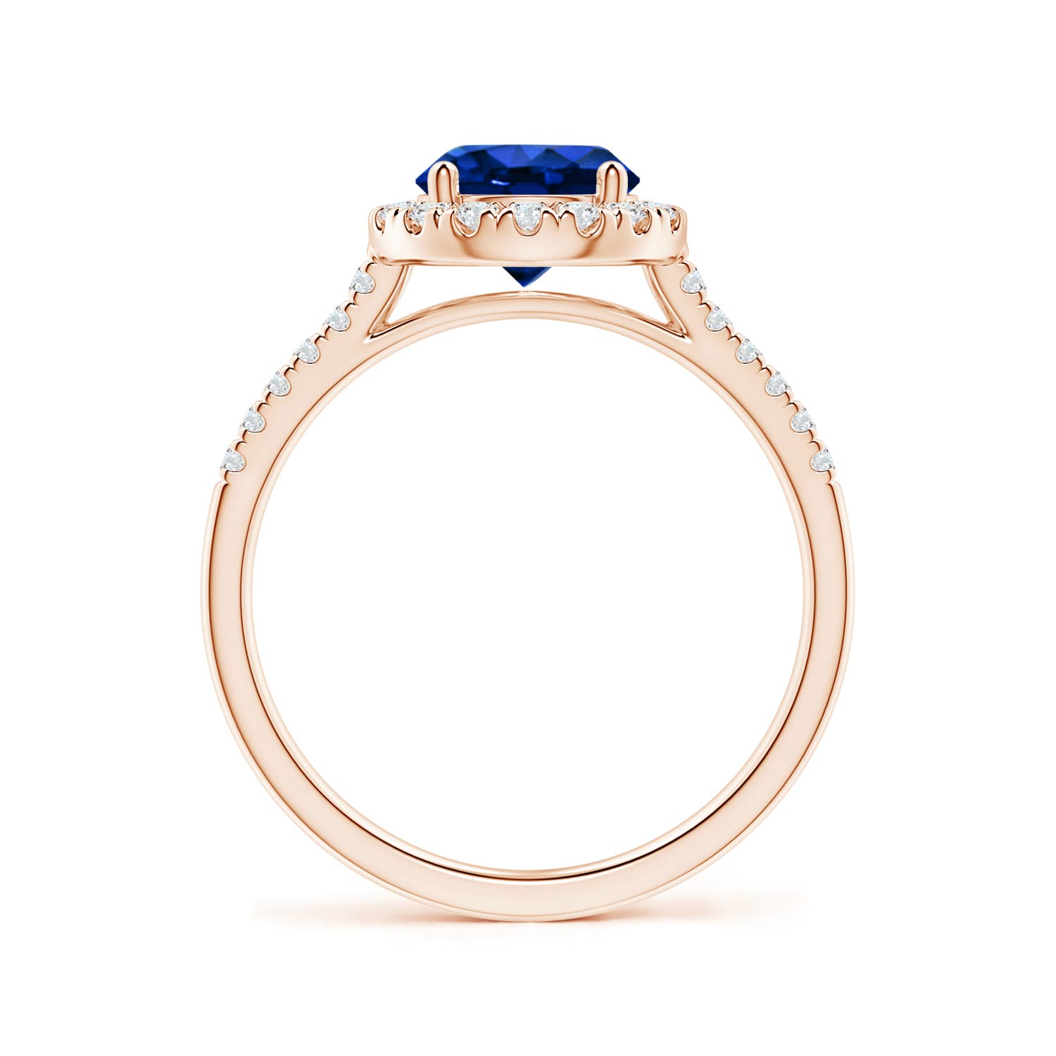 AAAA - Blue Sapphire / 1.89 CT / 14 KT Rose Gold