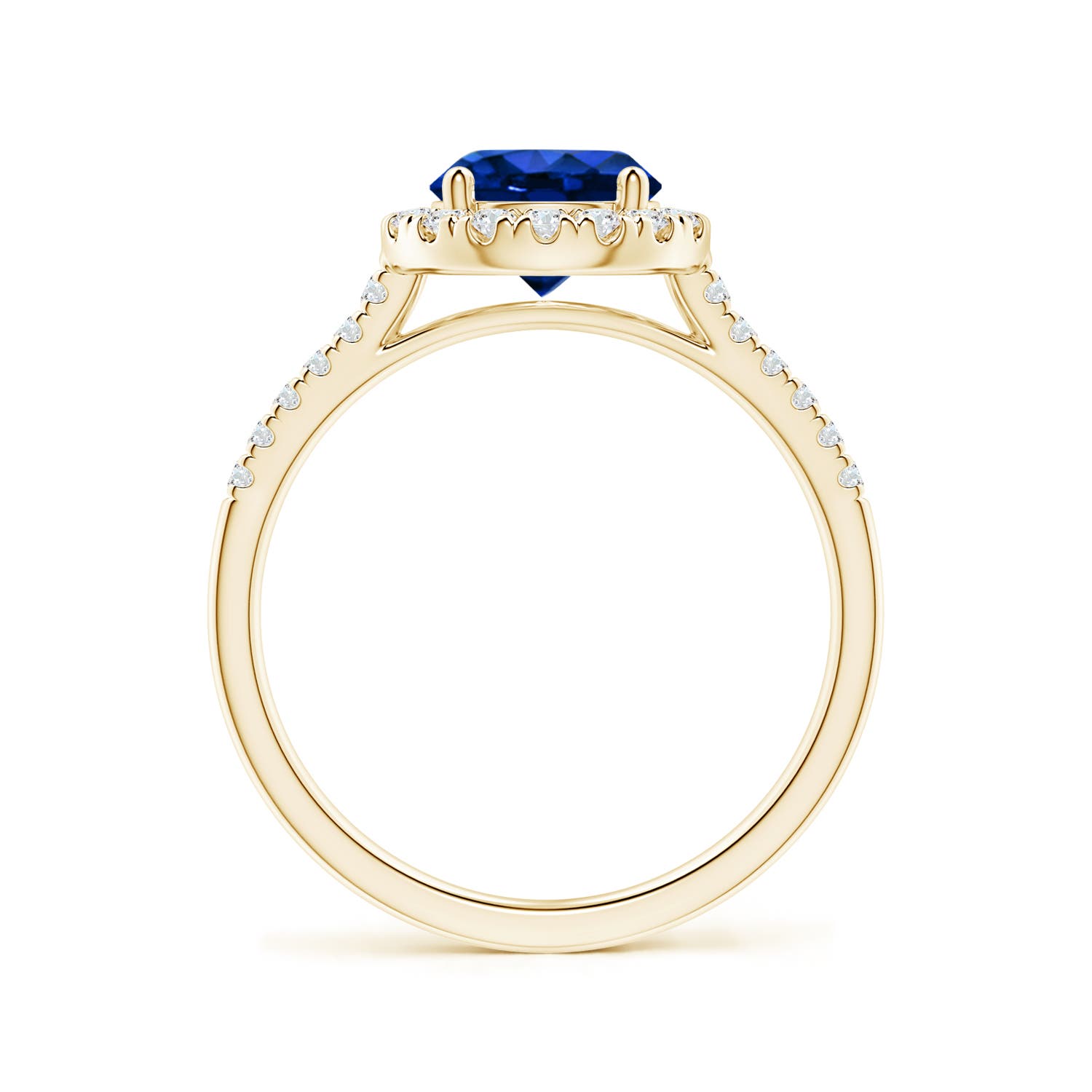 AAAA - Blue Sapphire / 1.89 CT / 14 KT Yellow Gold