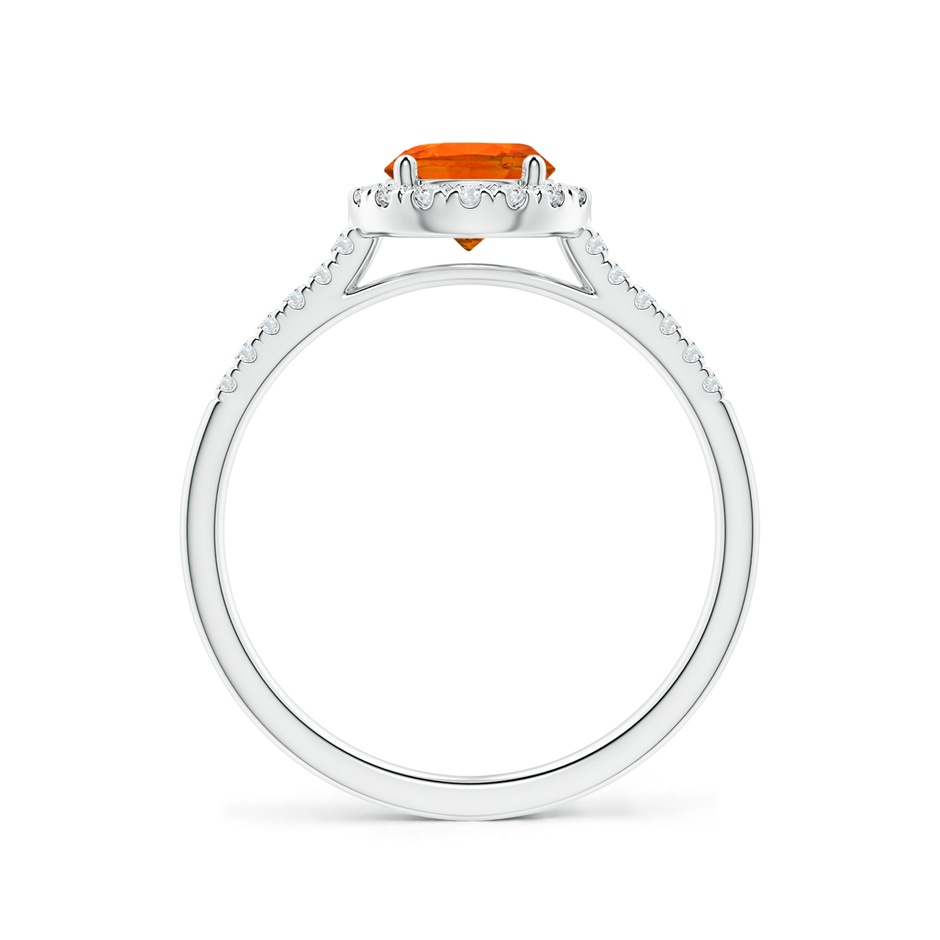 6mm AAA Round Spessartite Halo Ring with Diamond Accents in White Gold side-1