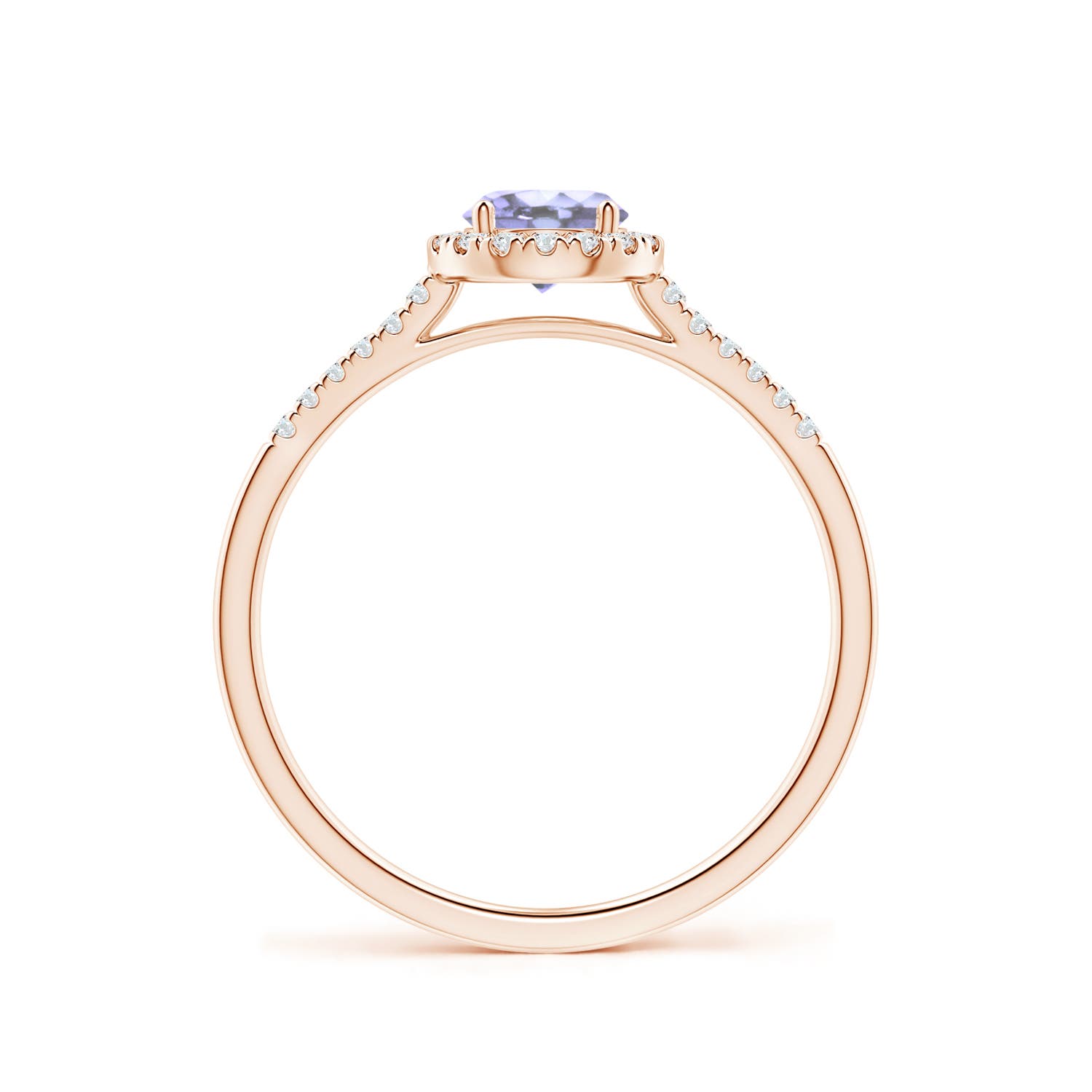 A - Tanzanite / 0.65 CT / 14 KT Rose Gold