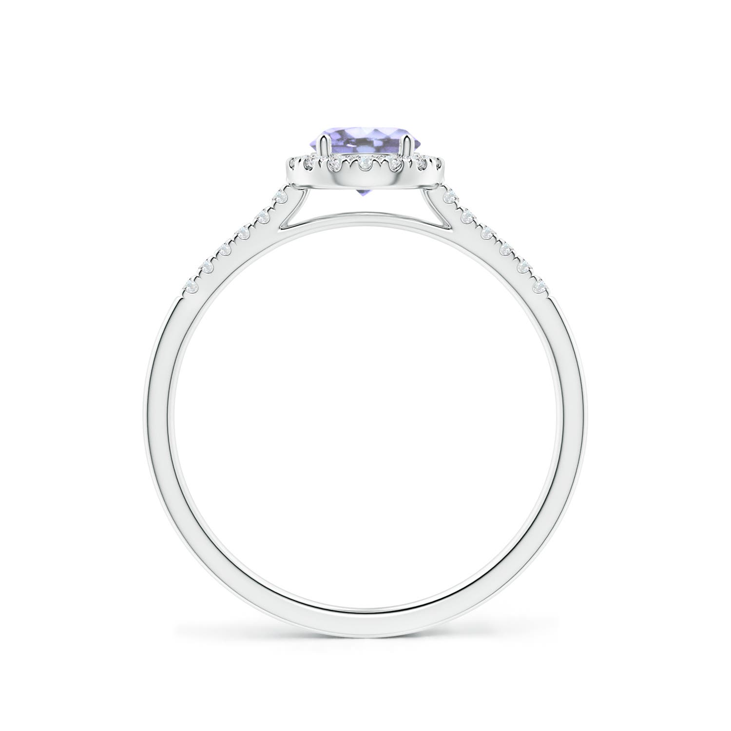 A - Tanzanite / 0.65 CT / 14 KT White Gold