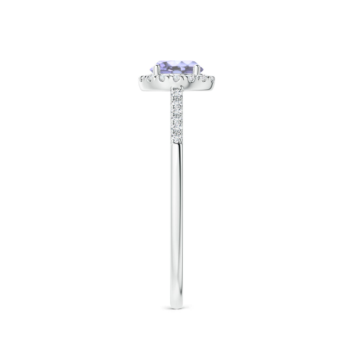 A - Tanzanite / 0.65 CT / 14 KT White Gold