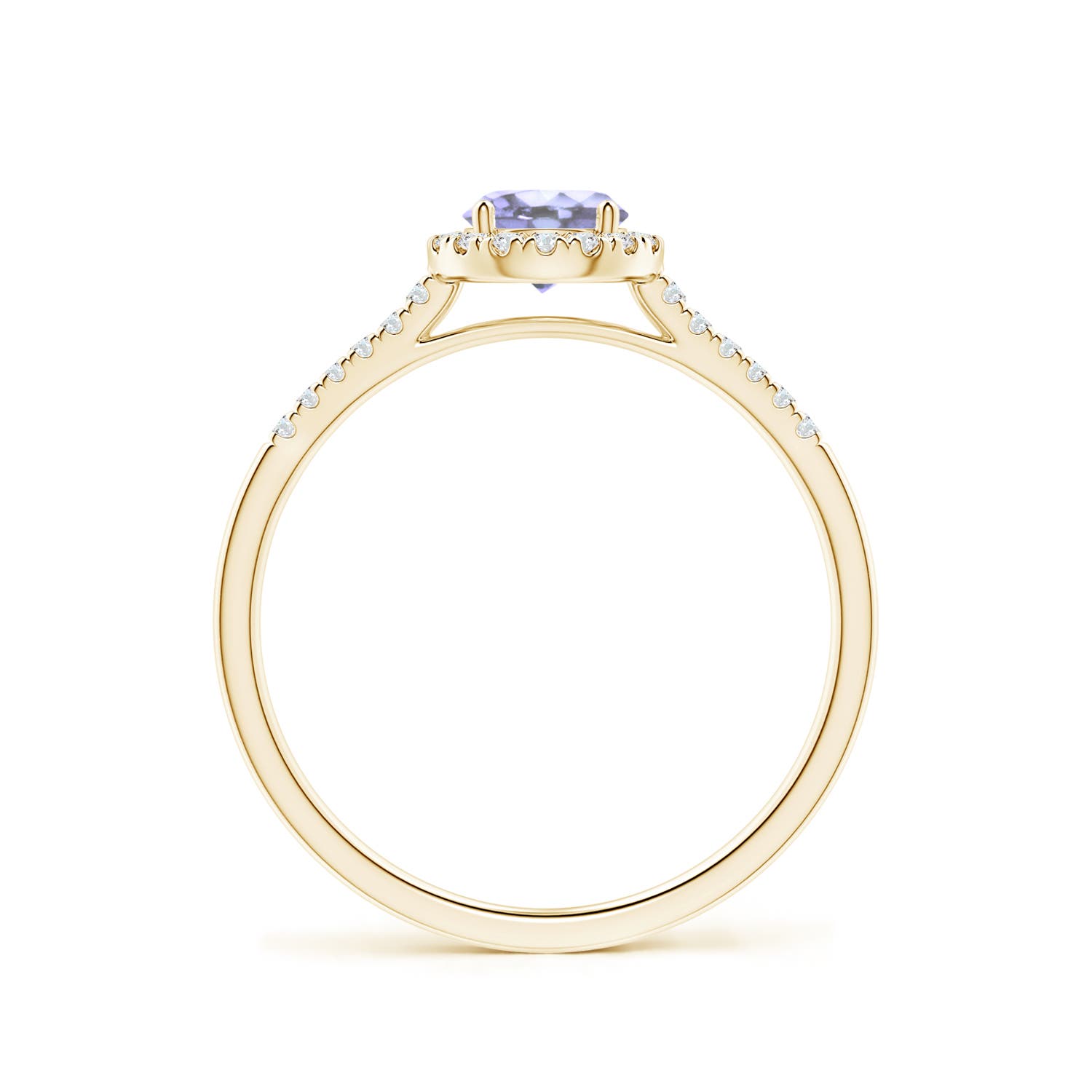 A - Tanzanite / 0.65 CT / 14 KT Yellow Gold