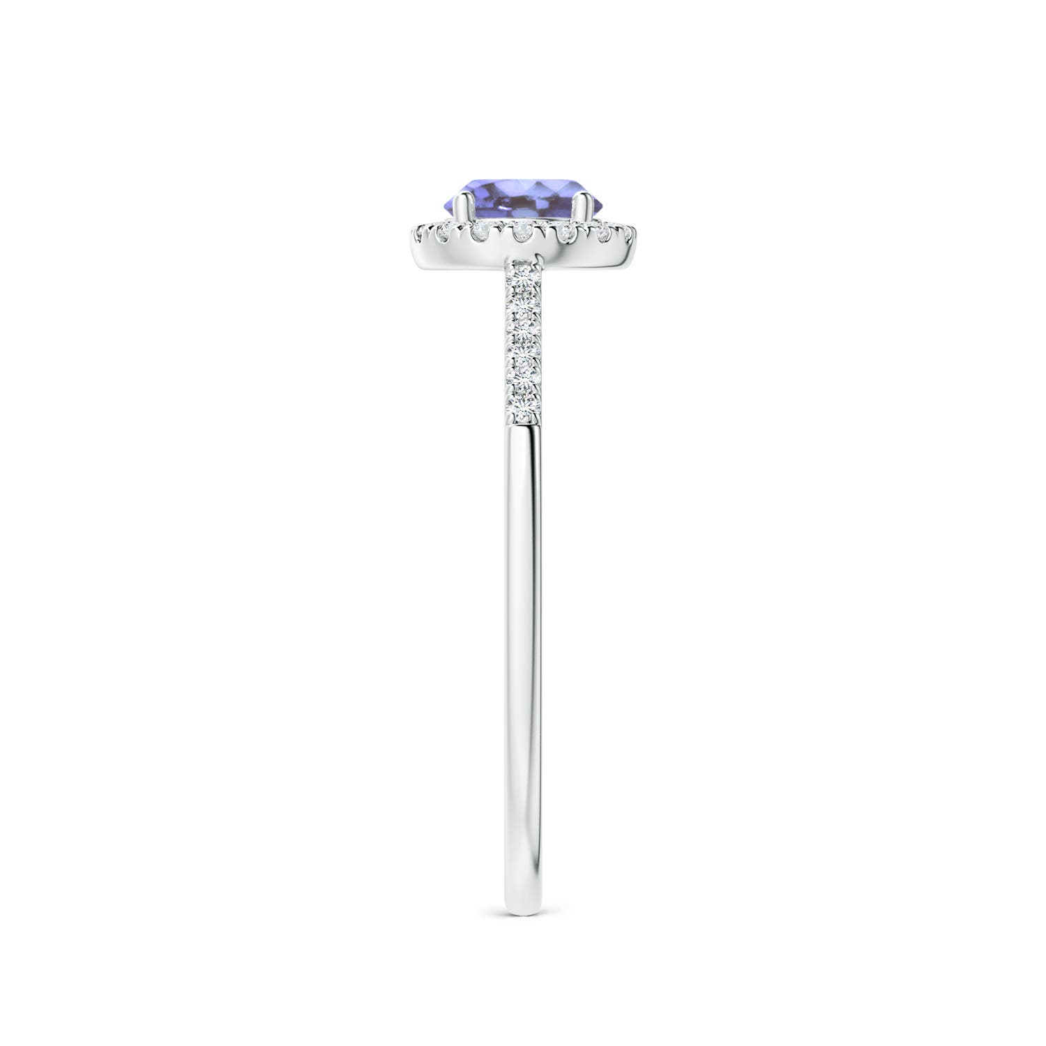 AA - Tanzanite / 0.65 CT / 14 KT White Gold