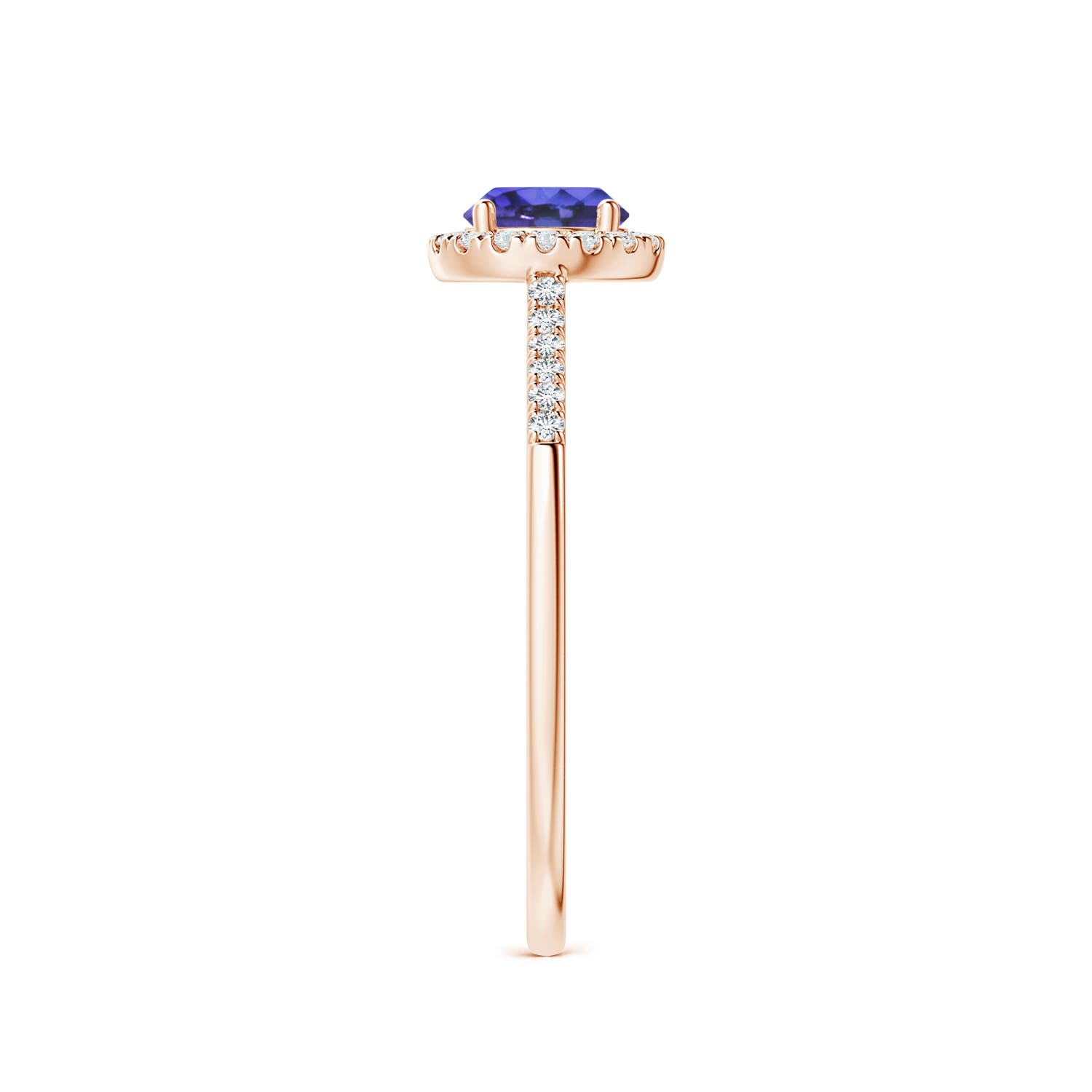 AAA - Tanzanite / 0.65 CT / 14 KT Rose Gold