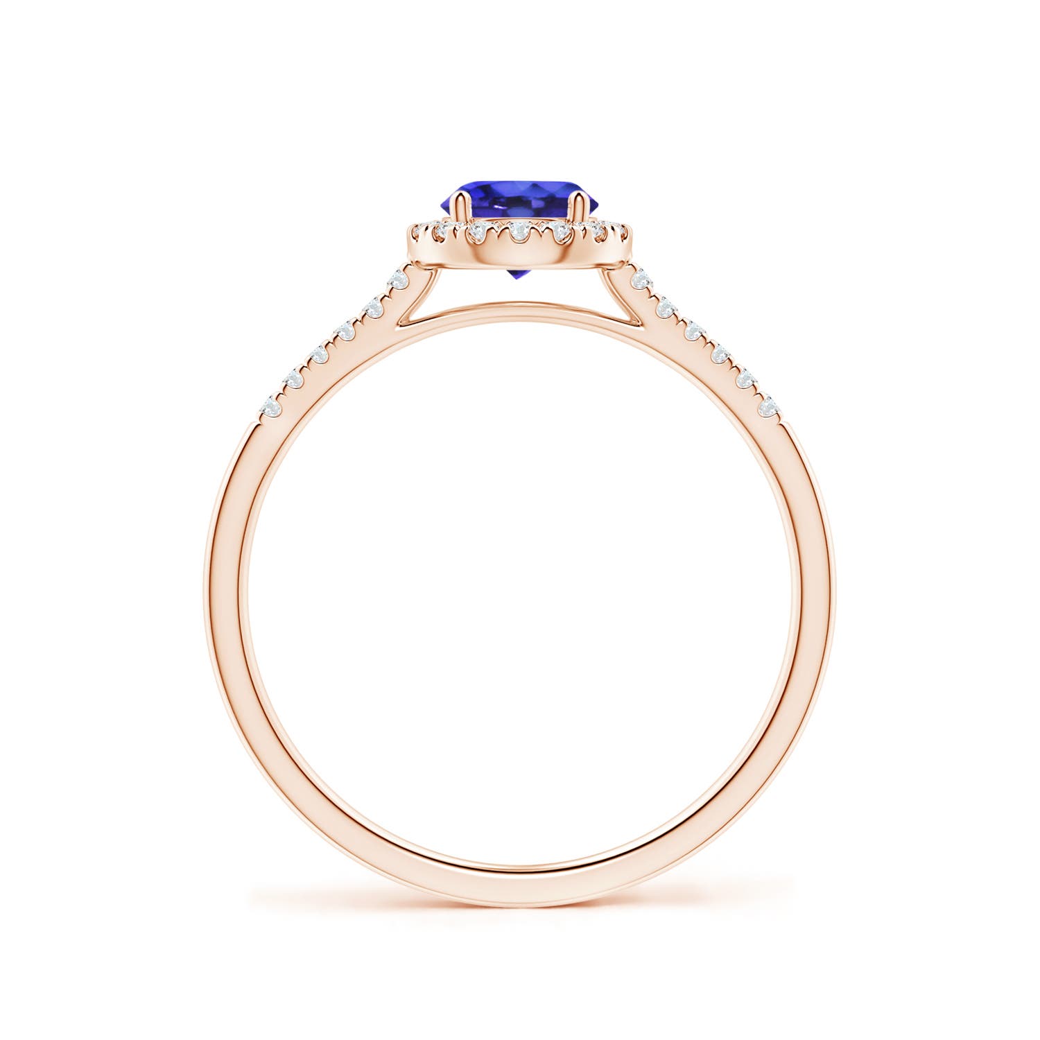 AAAA - Tanzanite / 0.65 CT / 14 KT Rose Gold