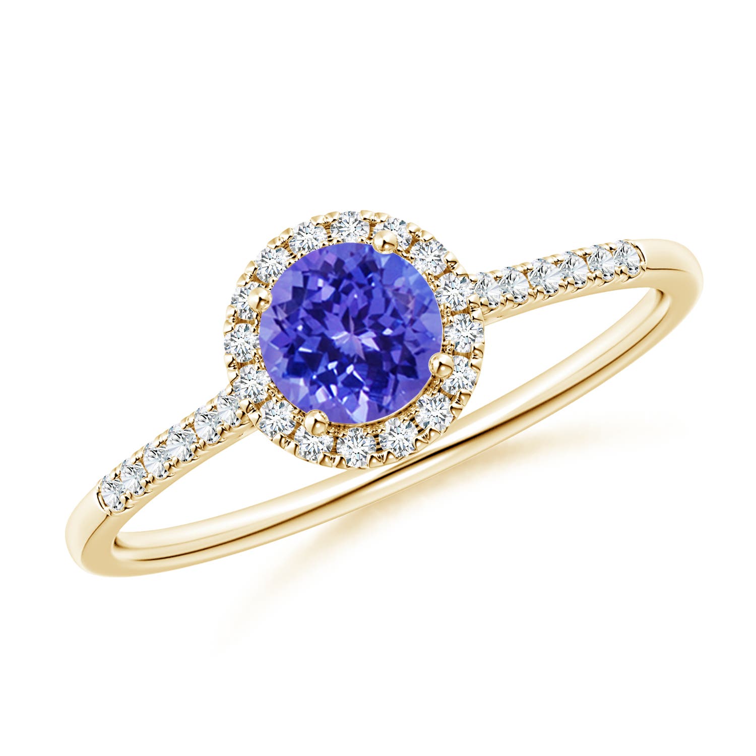 AAAA - Tanzanite / 0.65 CT / 14 KT Yellow Gold