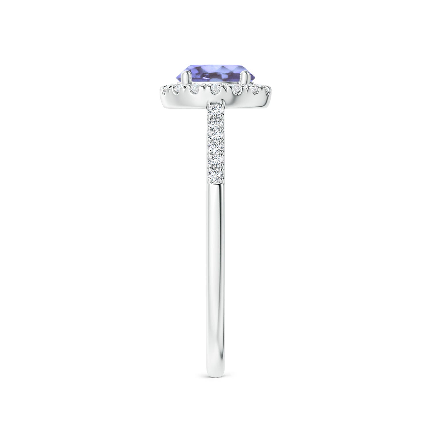 A - Tanzanite / 1.1 CT / 14 KT White Gold