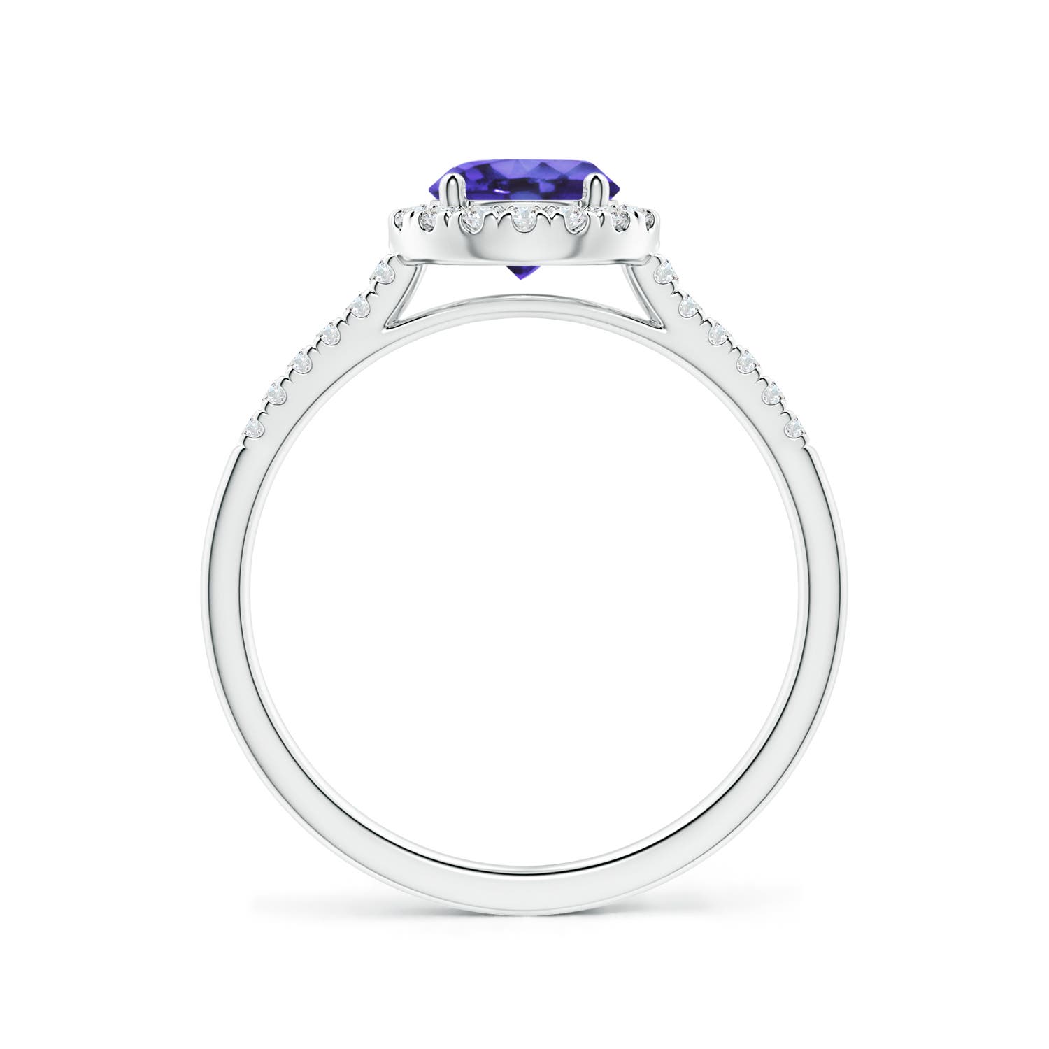 AA - Tanzanite / 1.1 CT / 14 KT White Gold