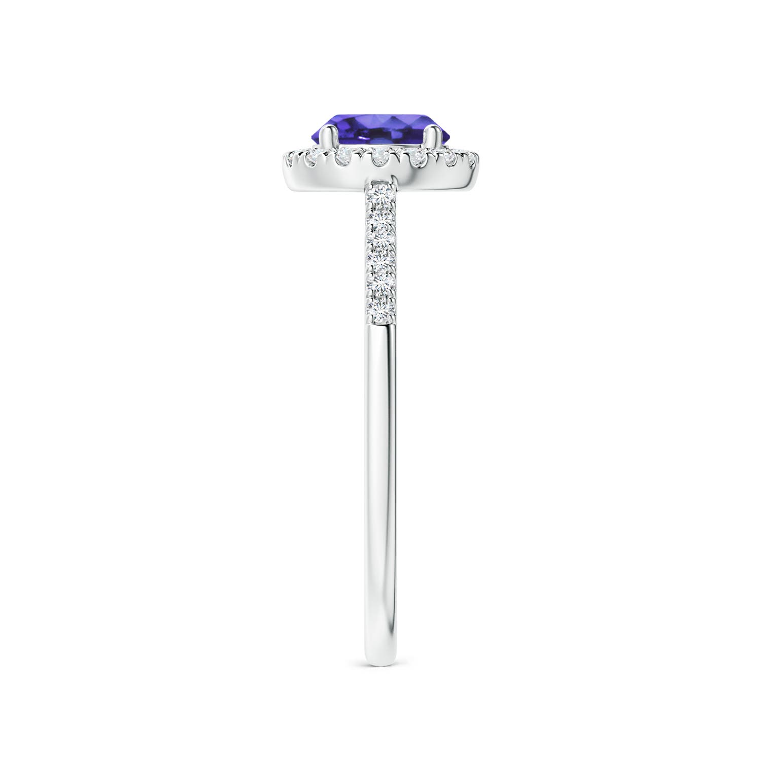 AA - Tanzanite / 1.1 CT / 14 KT White Gold