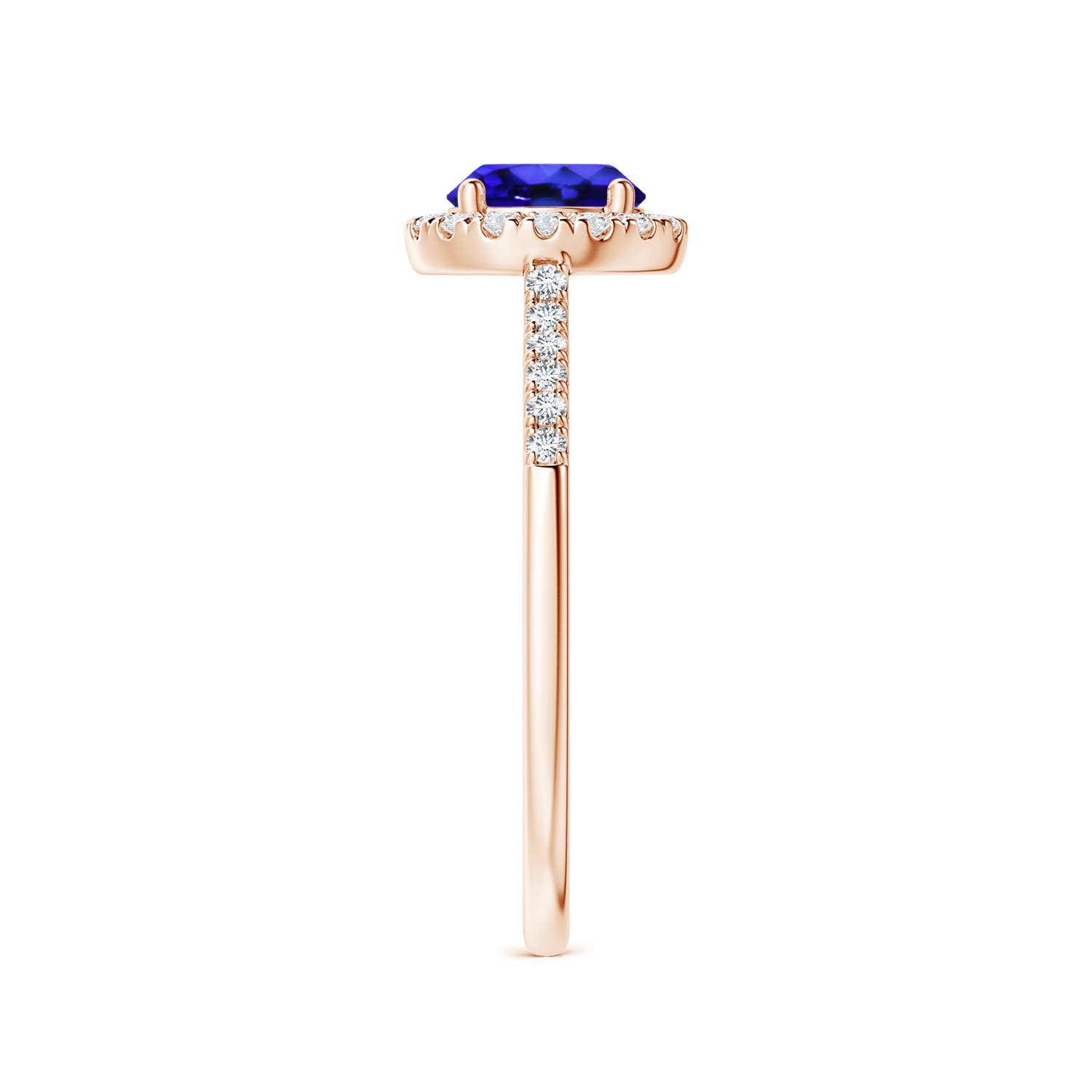 AAA - Tanzanite / 1.1 CT / 14 KT Rose Gold