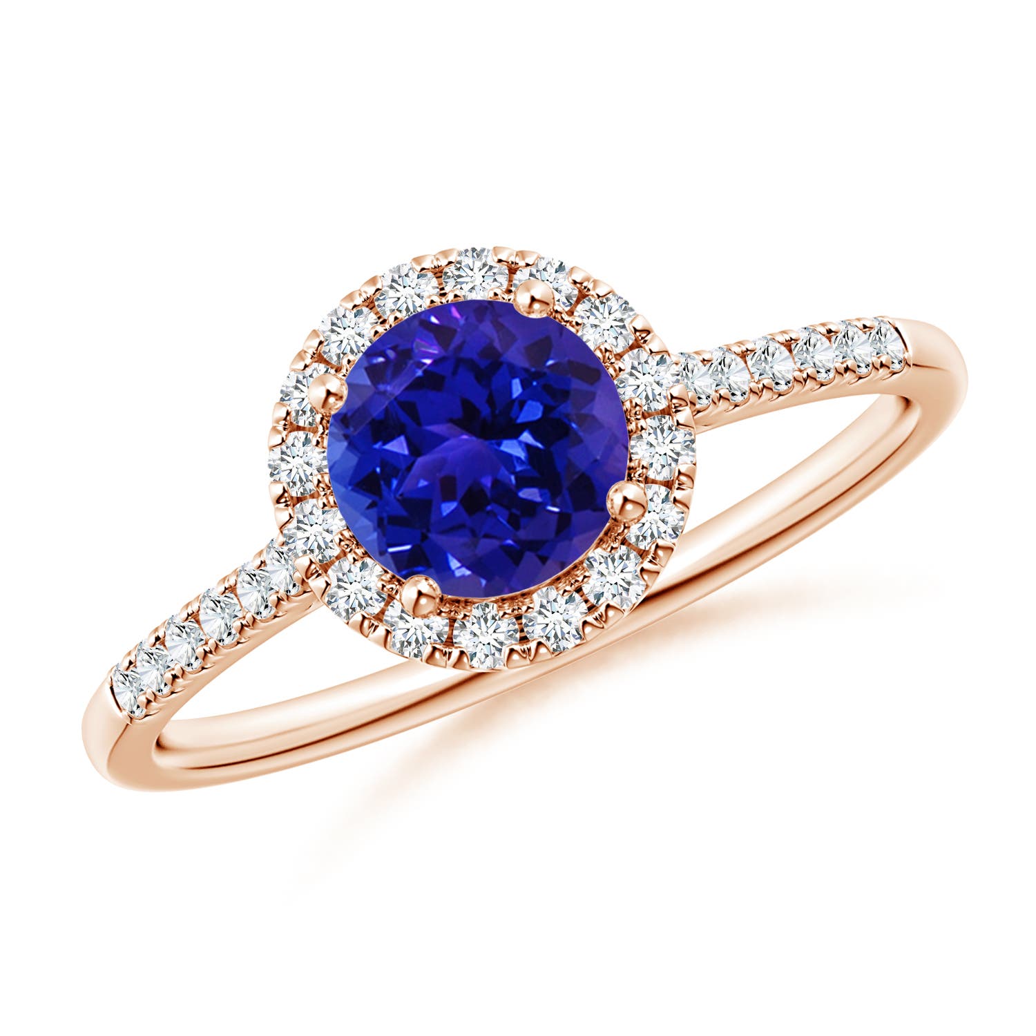 AAAA - Tanzanite / 1.1 CT / 14 KT Rose Gold