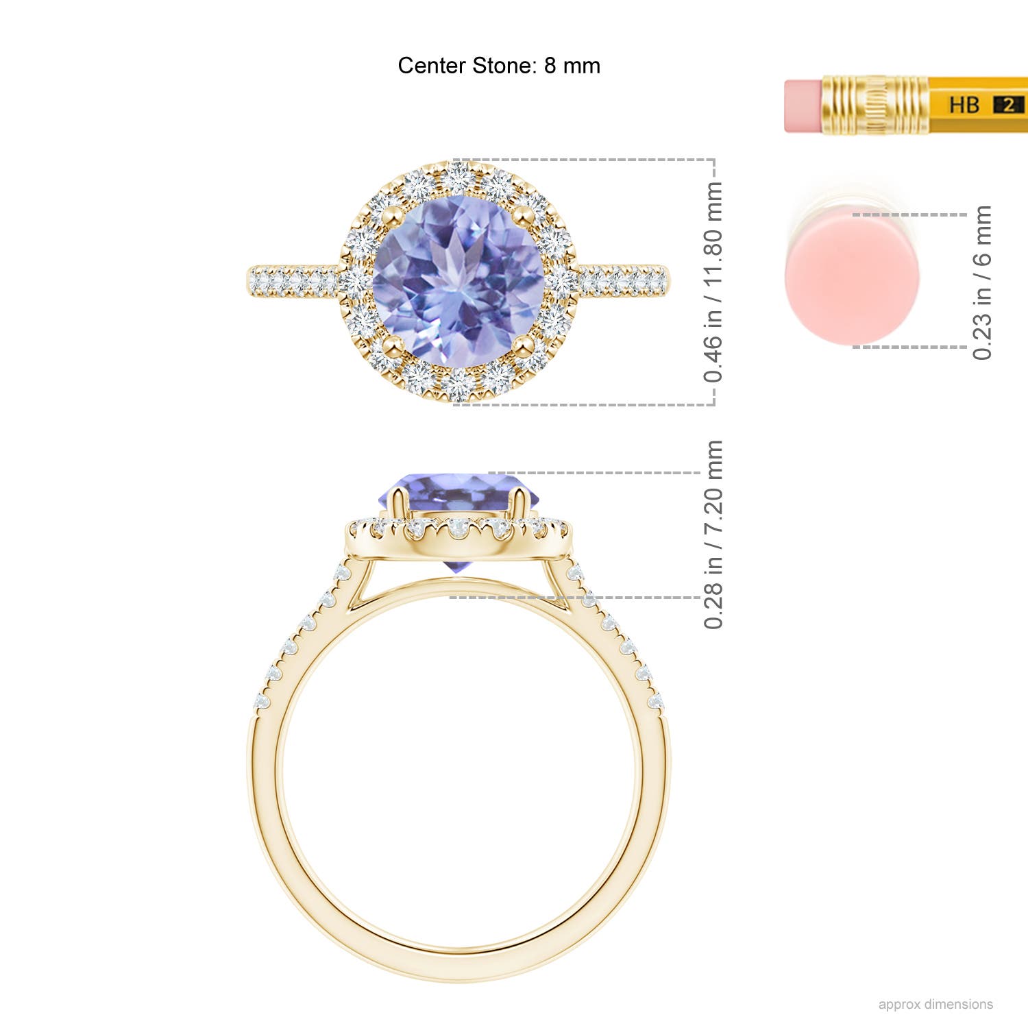 A - Tanzanite / 2.12 CT / 14 KT Yellow Gold