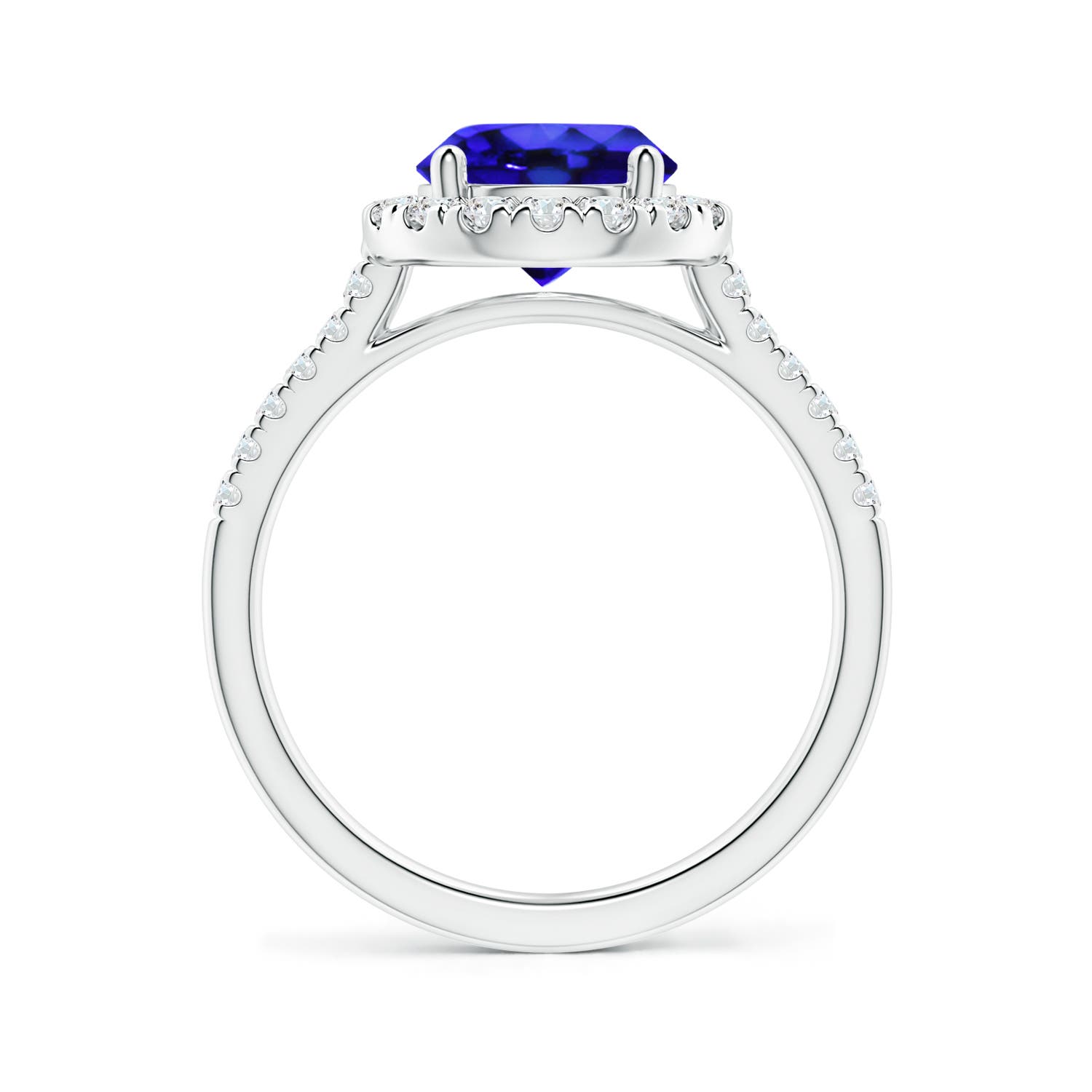 AAA - Tanzanite / 2.12 CT / 14 KT White Gold