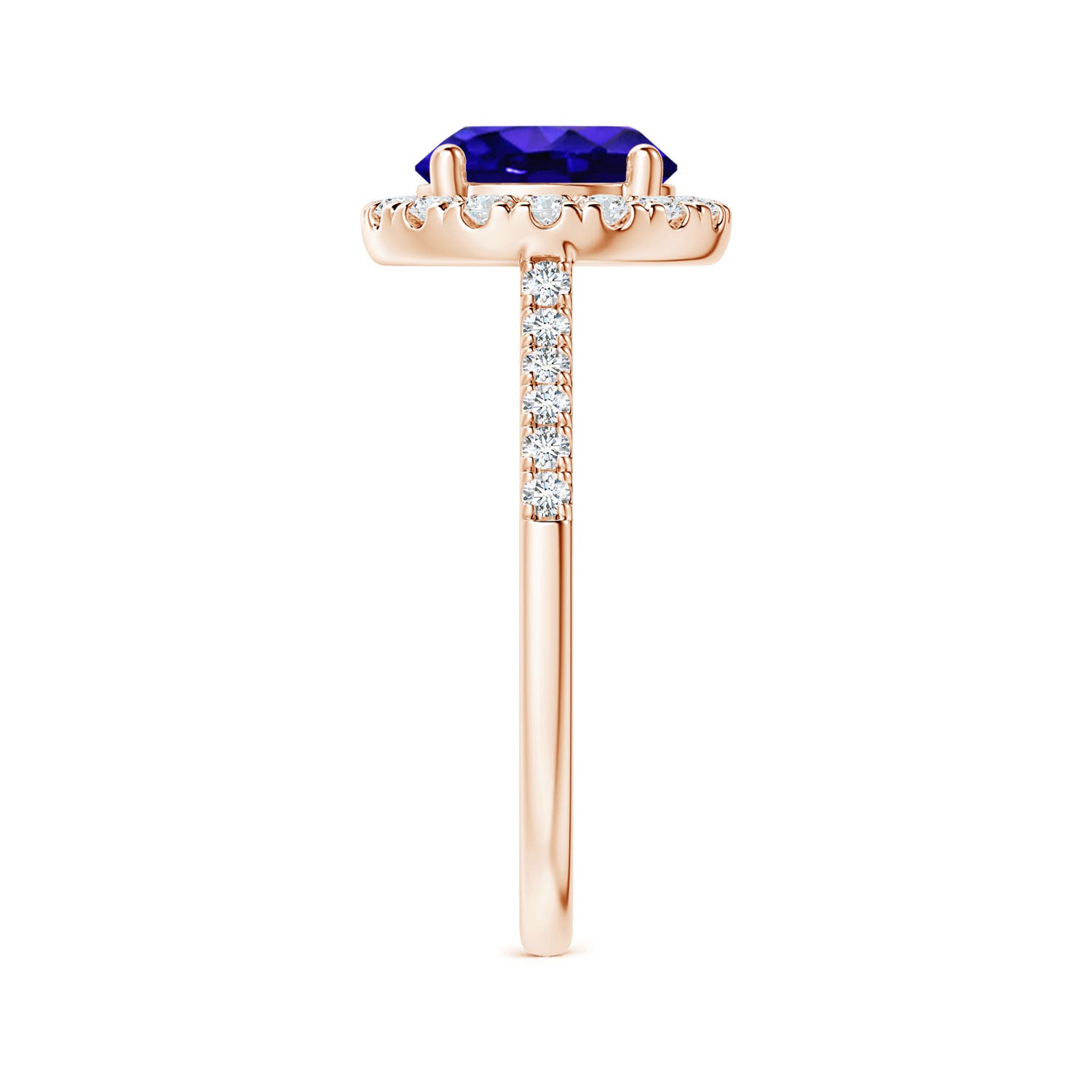 AAAA - Tanzanite / 2.12 CT / 14 KT Rose Gold