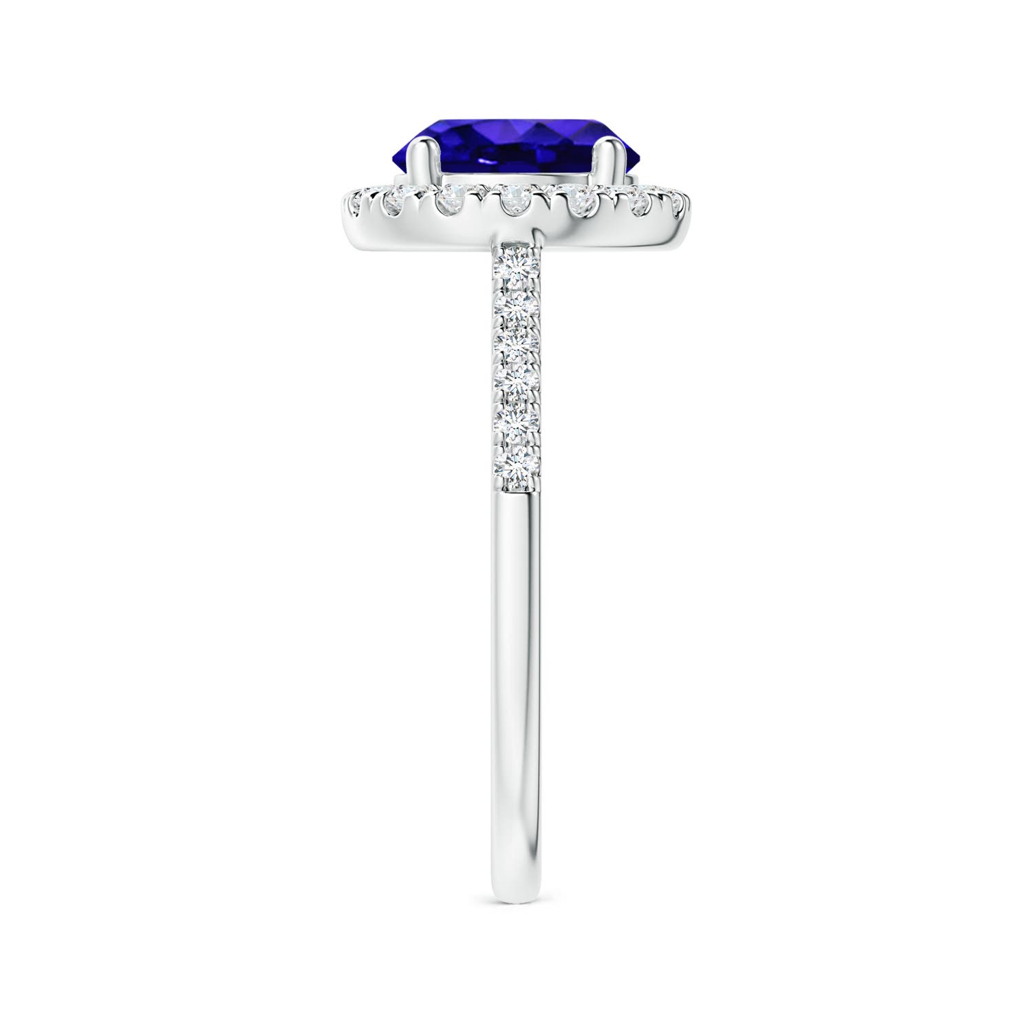 AAAA - Tanzanite / 2.12 CT / 14 KT White Gold