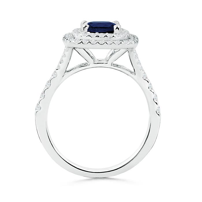 A - Blue Sapphire / 1.82 CT / 14 KT White Gold