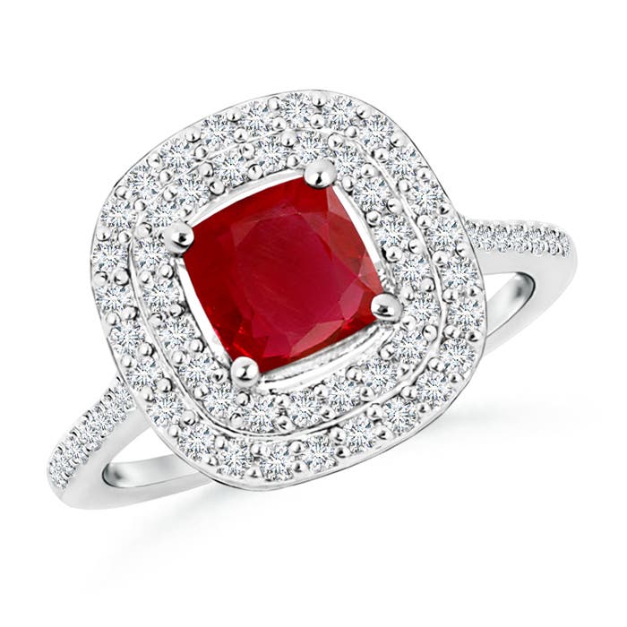 AA - Ruby / 1.32 CT / 14 KT White Gold