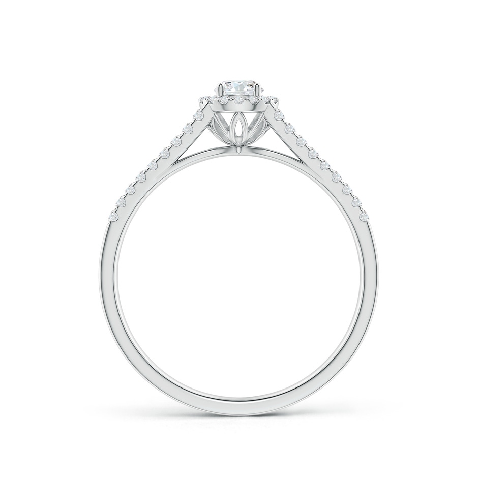 3.5mm GVS2 Split Shank Round Diamond Halo Engagement Ring in P950 Platinum side-1