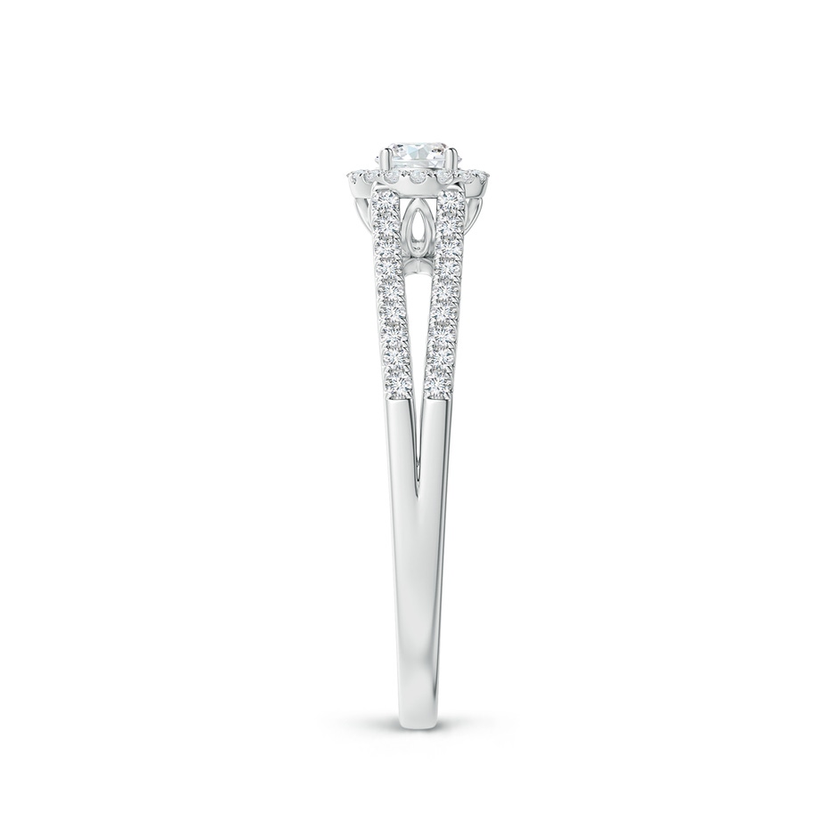 3.5mm GVS2 Split Shank Round Diamond Halo Engagement Ring in P950 Platinum side-2