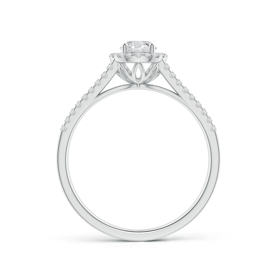 4.5mm HSI2 Split Shank Round Diamond Halo Engagement Ring in White Gold side-1