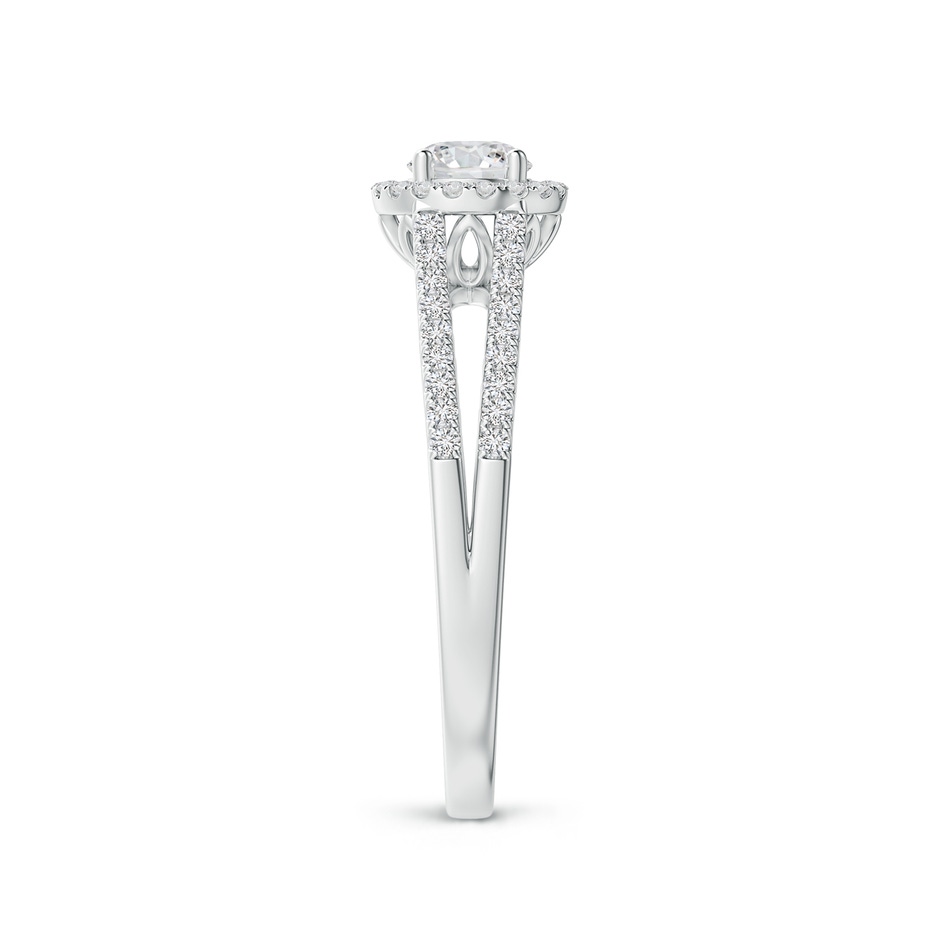 4.5mm HSI2 Split Shank Round Diamond Halo Engagement Ring in White Gold side-2