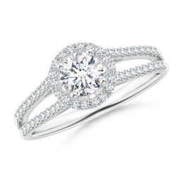 Round Lab Grown Diamond Halo Rings