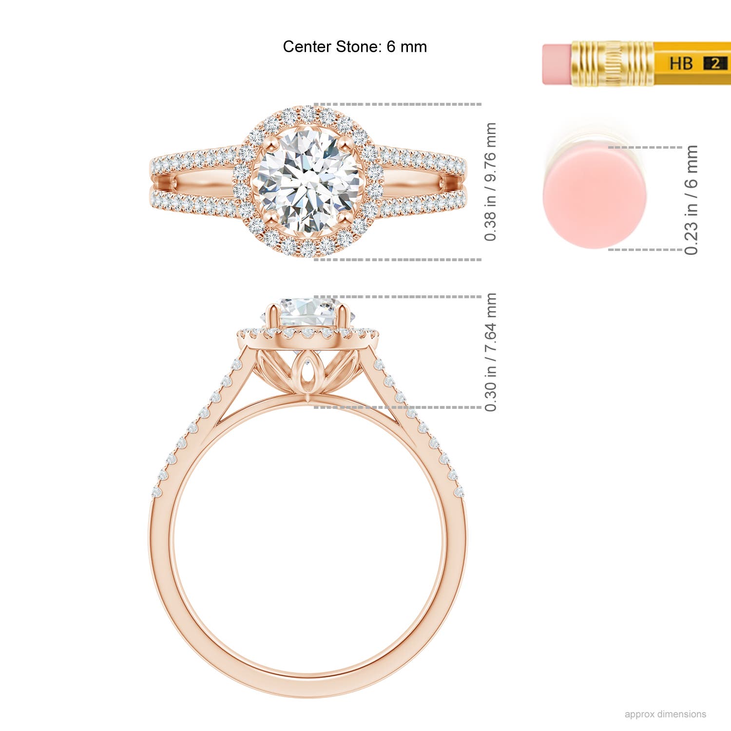 G, VS2 / 1.09 CT / 14 KT Rose Gold