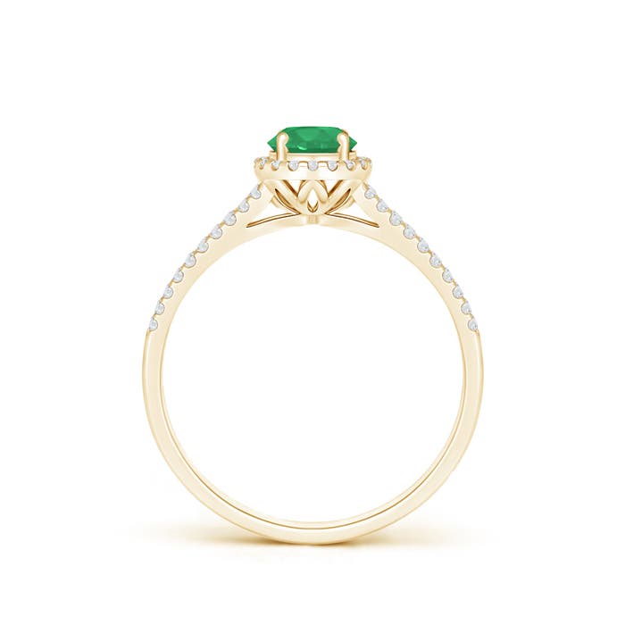 A - Emerald / 0.62 CT / 14 KT Yellow Gold