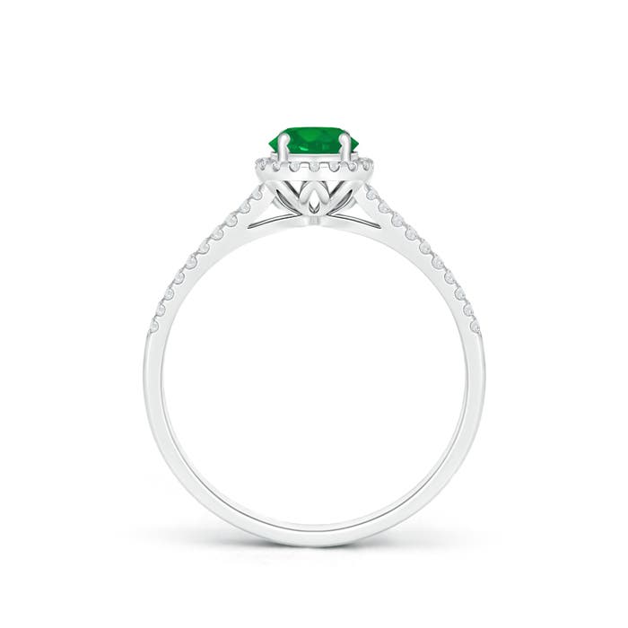 AA - Emerald / 0.62 CT / 14 KT White Gold