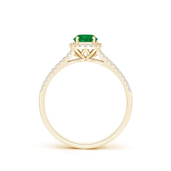 AA - Emerald / 0.62 CT / 14 KT Yellow Gold