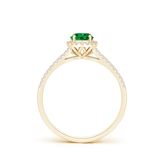 AAAA - Emerald / 0.62 CT / 14 KT Yellow Gold