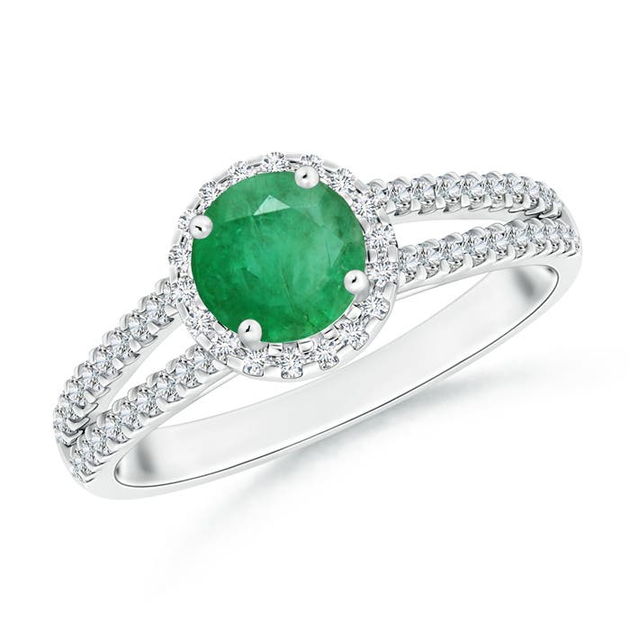 A - Emerald / 1.04 CT / 14 KT White Gold