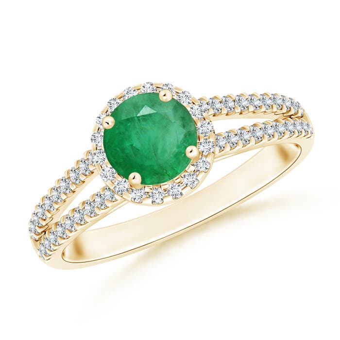 A - Emerald / 1.04 CT / 14 KT Yellow Gold