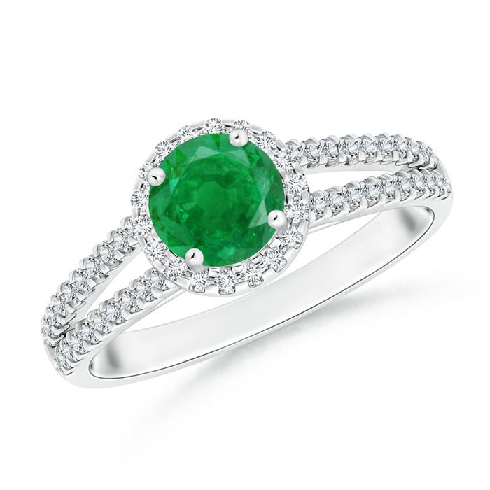 AA - Emerald / 1.04 CT / 14 KT White Gold