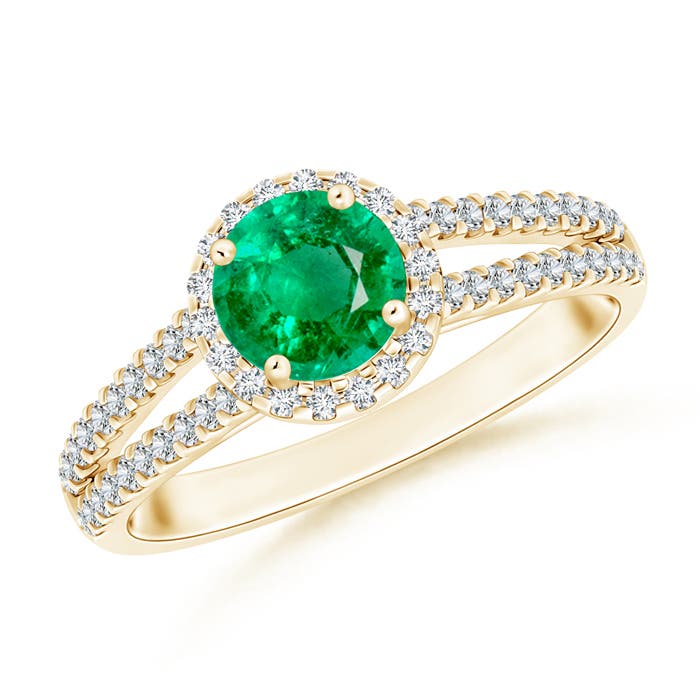 AAA - Emerald / 1.04 CT / 14 KT Yellow Gold